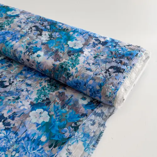 Viskóza RAYON POPLIN Blossoms design C